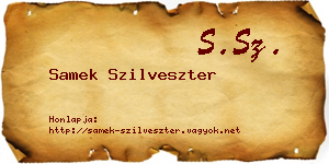 Samek Szilveszter névjegykártya