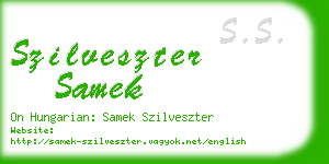 szilveszter samek business card